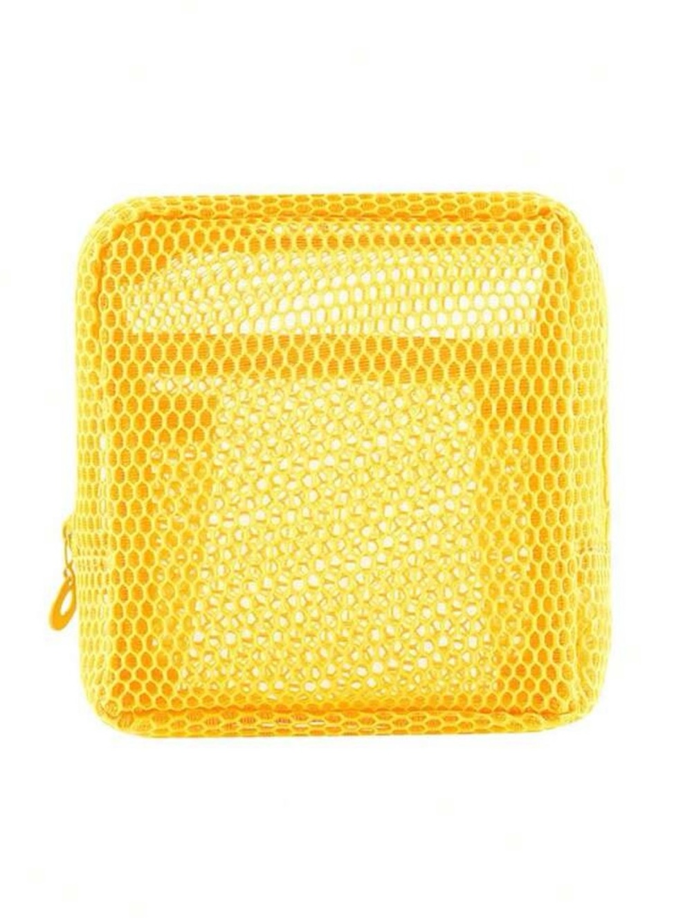 Yellow Transparent Mesh Pouch